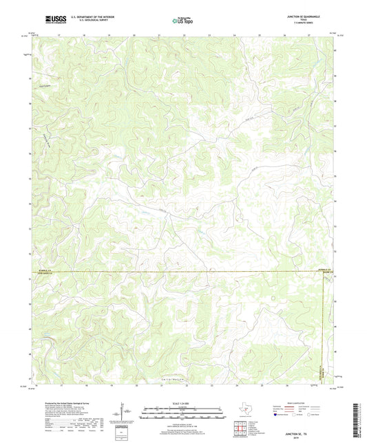 Junction SE Texas US Topo Map Image