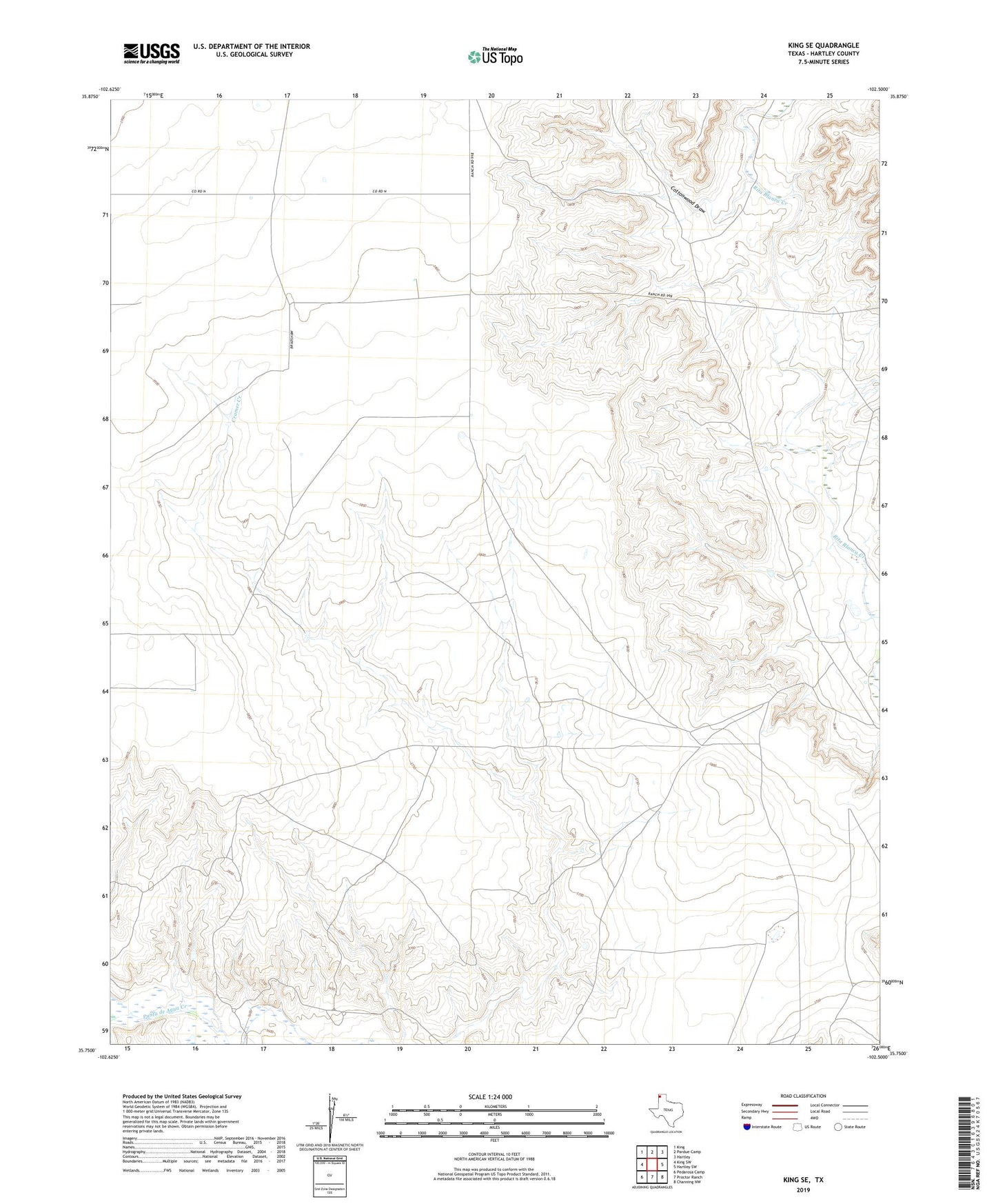King SE Texas US Topo Map Image