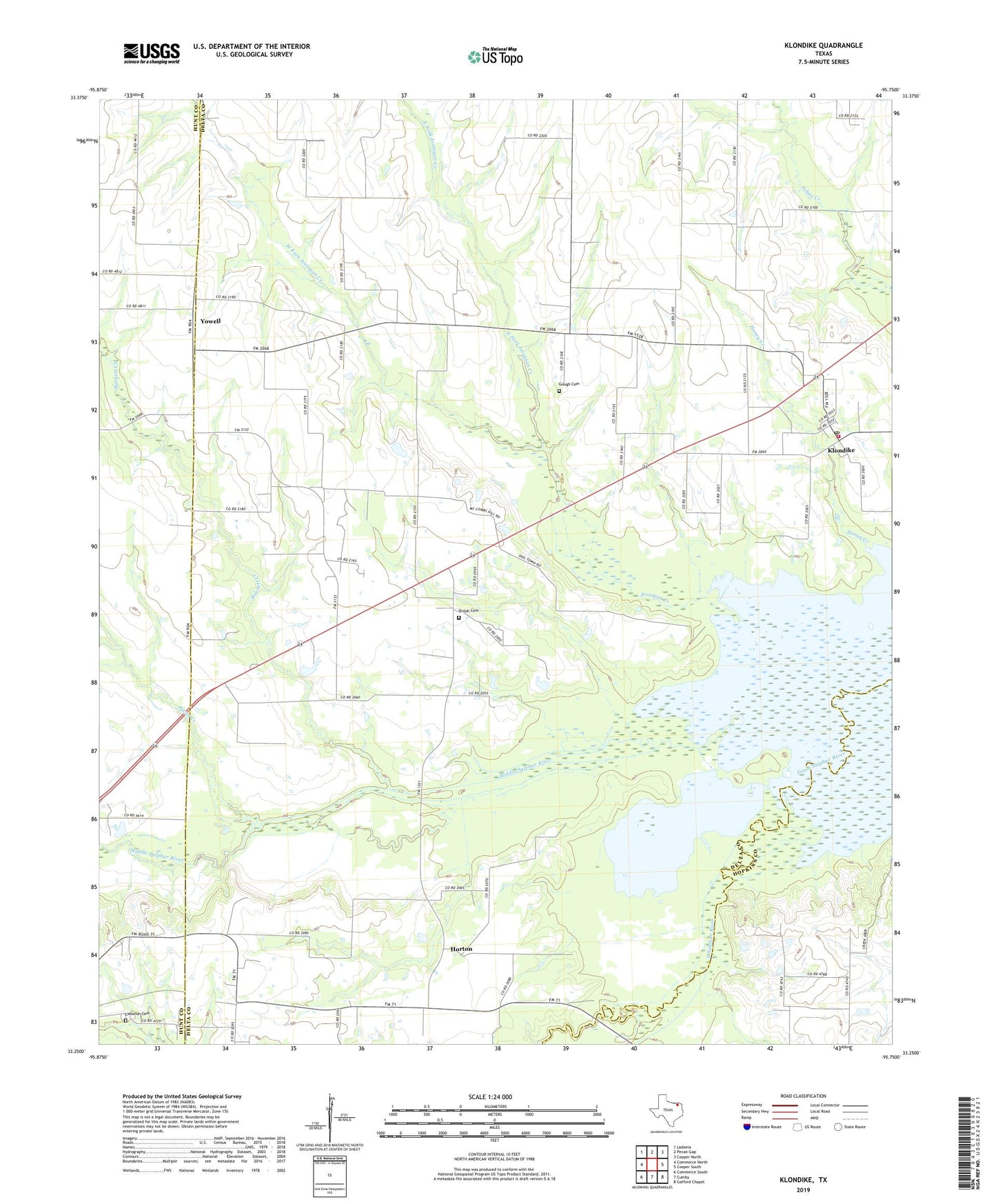 Klondike Texas US Topo Map Image