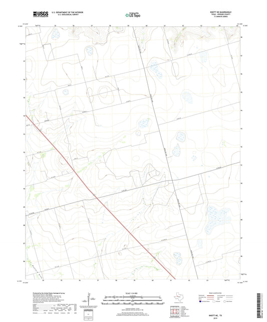 Knott NE Texas US Topo Map Image