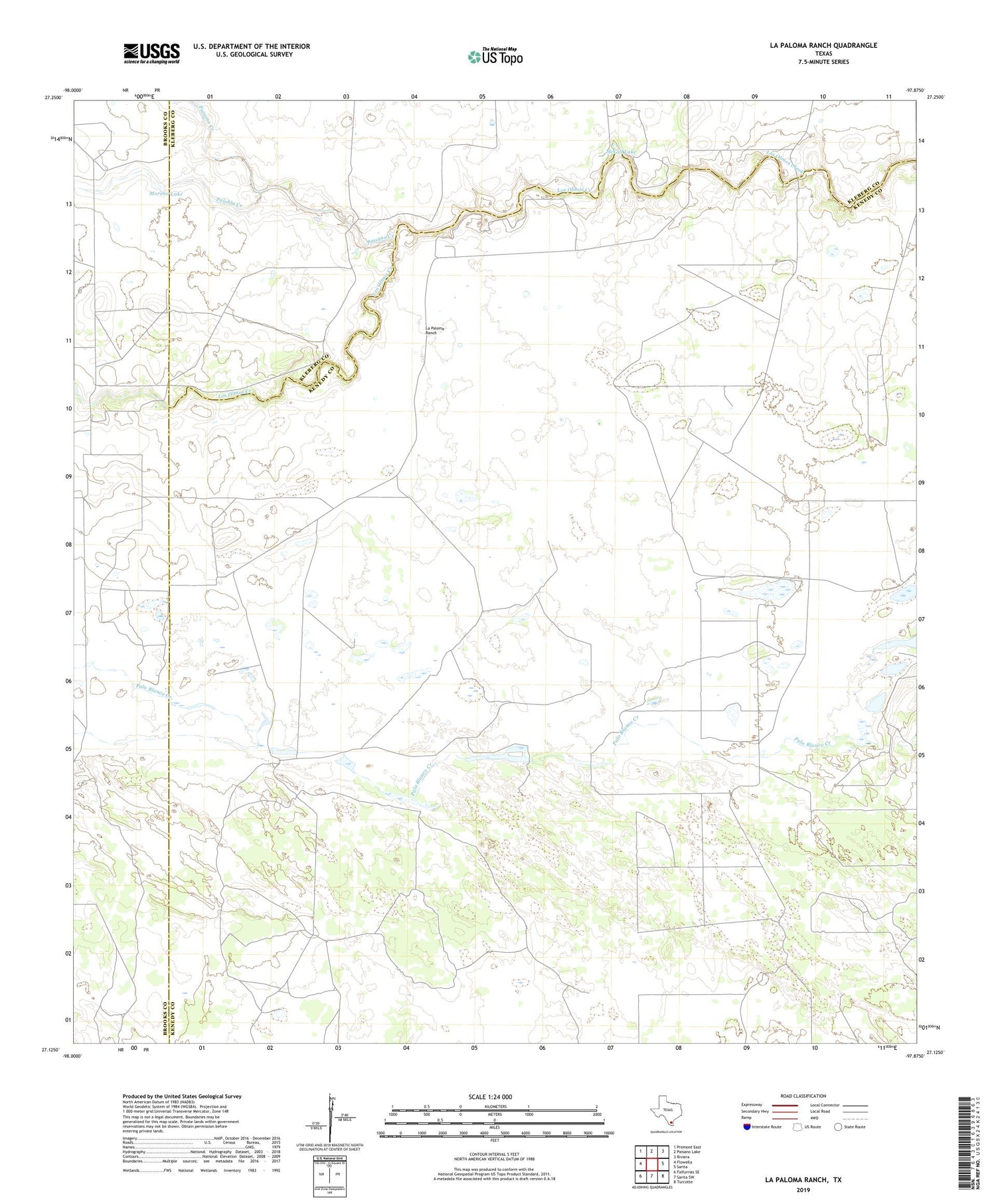 La Paloma Ranch Texas US Topo Map Image
