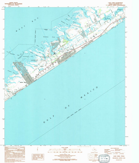 Classic USGS Lake Como Texas 7.5'x7.5' Topo Map Image