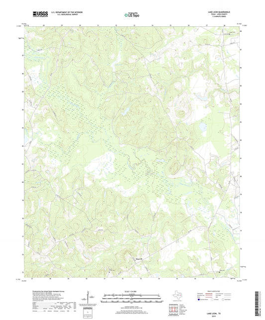 Lake Leon Texas US Topo Map Image