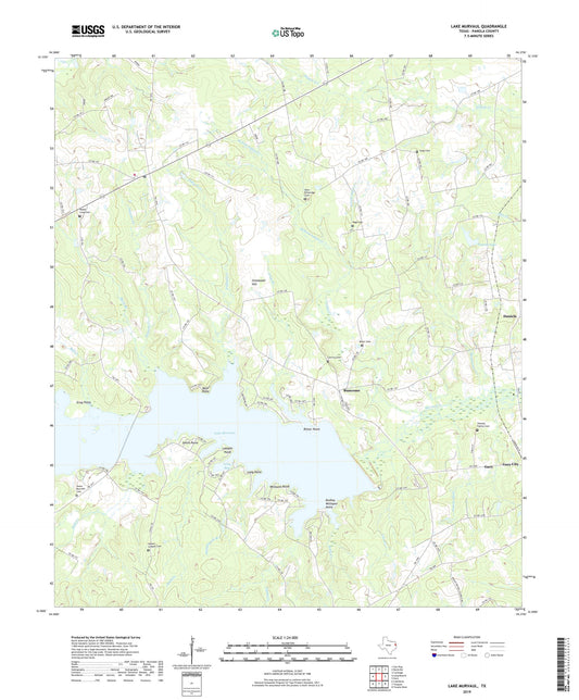 Lake Murvaul Texas US Topo Map Image