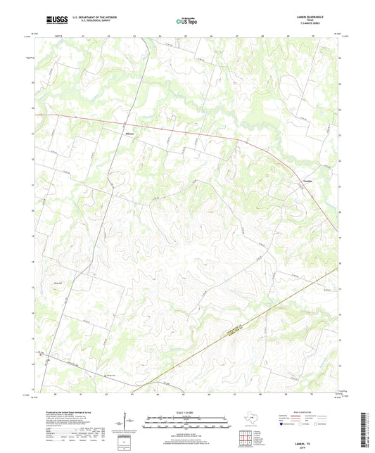 Lamkin Texas US Topo Map Image