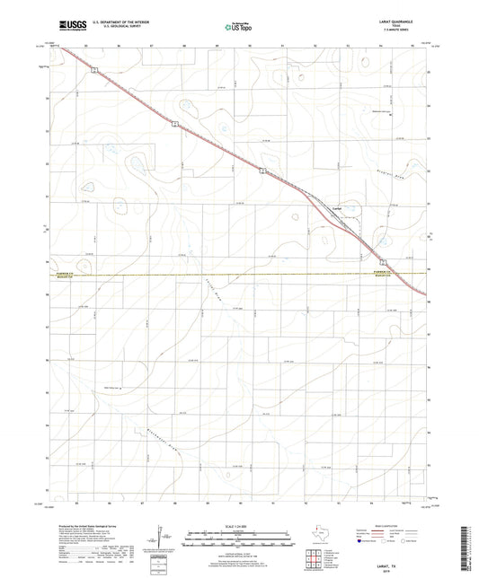 Lariat Texas US Topo Map Image