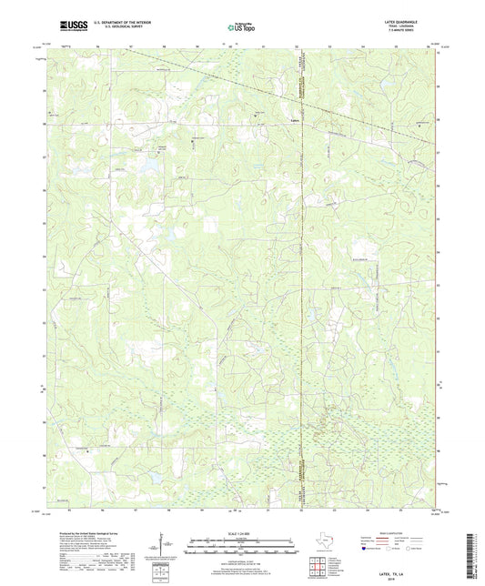 Latex Texas US Topo Map Image