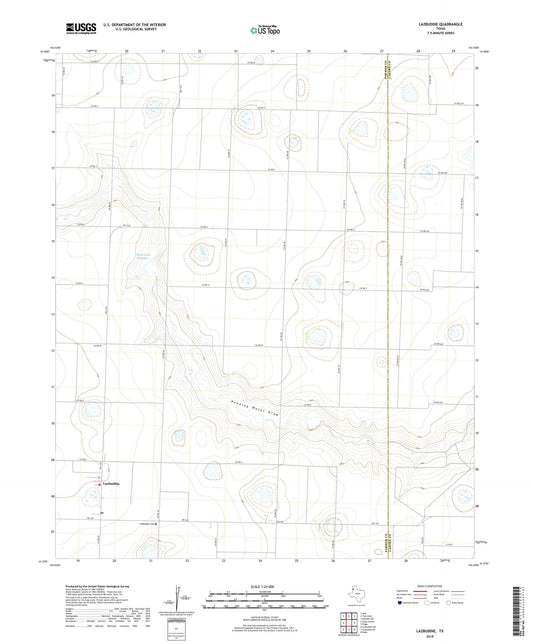 Lazbuddie Texas US Topo Map Image
