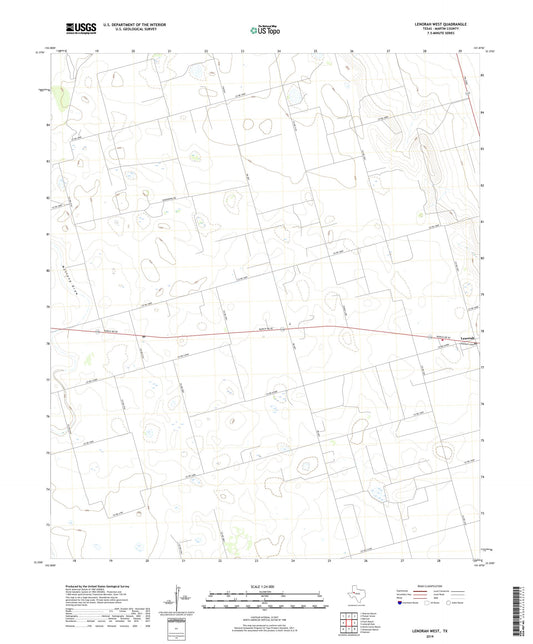 Lenorah West Texas US Topo Map Image