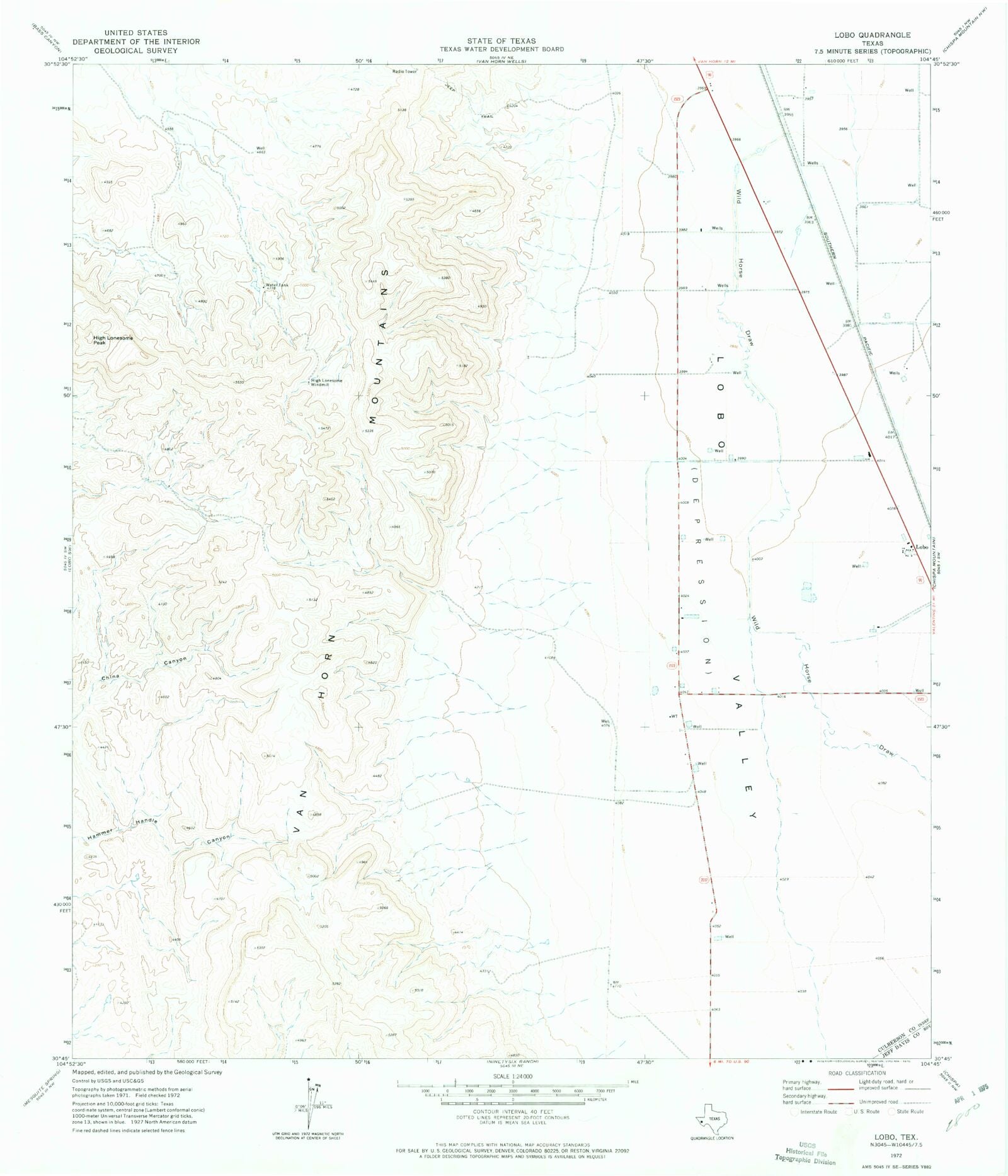 Classic USGS Lobo Texas 7.5