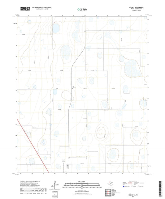 Lockney SE Texas US Topo Map Image