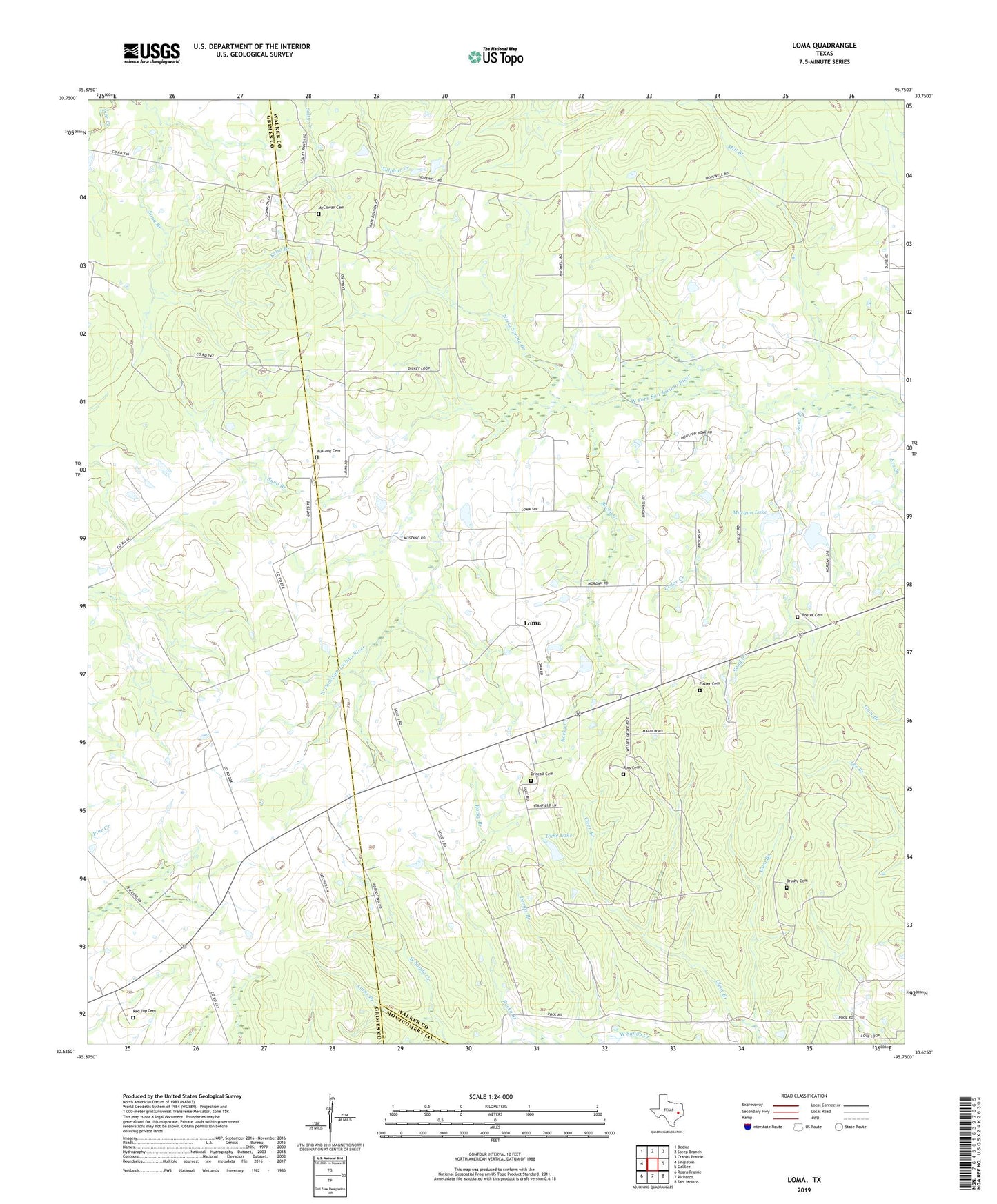 Loma Texas US Topo Map Image