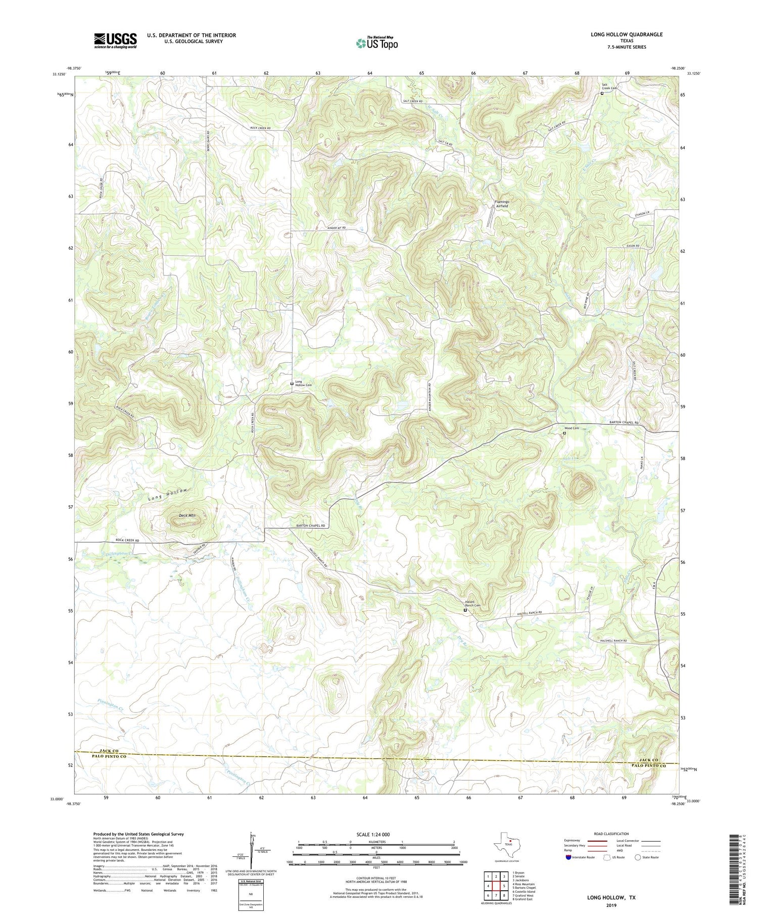Long Hollow Texas US Topo Map Image