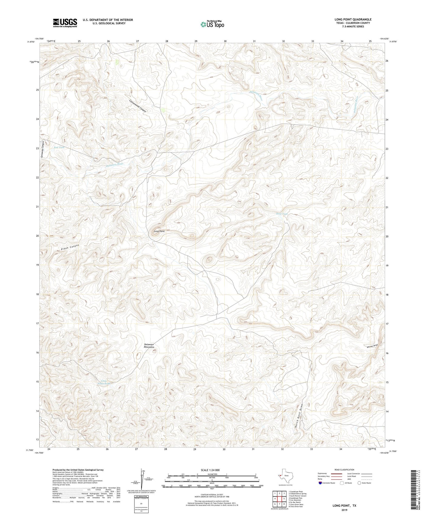 Long Point Texas US Topo Map Image