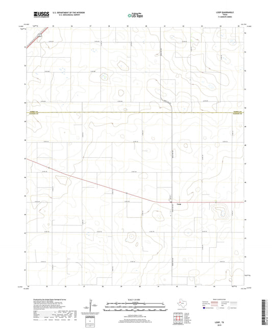 Loop Texas US Topo Map Image