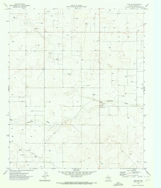 Classic USGS Loop SW Texas 7.5'x7.5' Topo Map Image