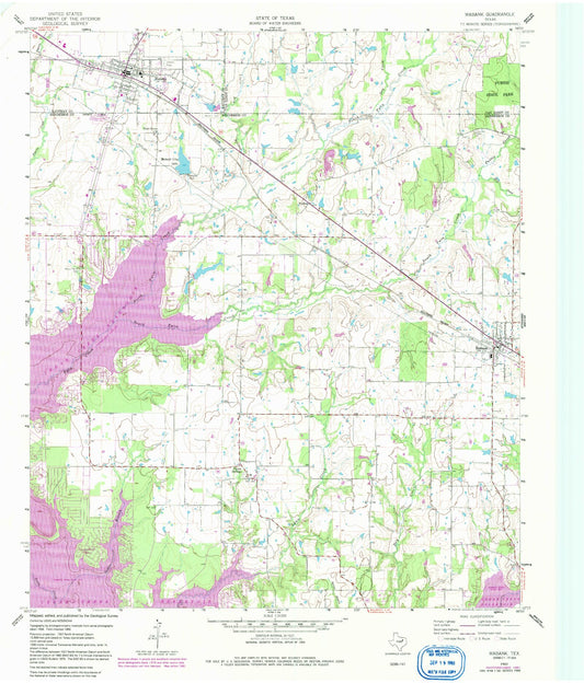 Classic USGS Mabank Texas 7.5'x7.5' Topo Map Image