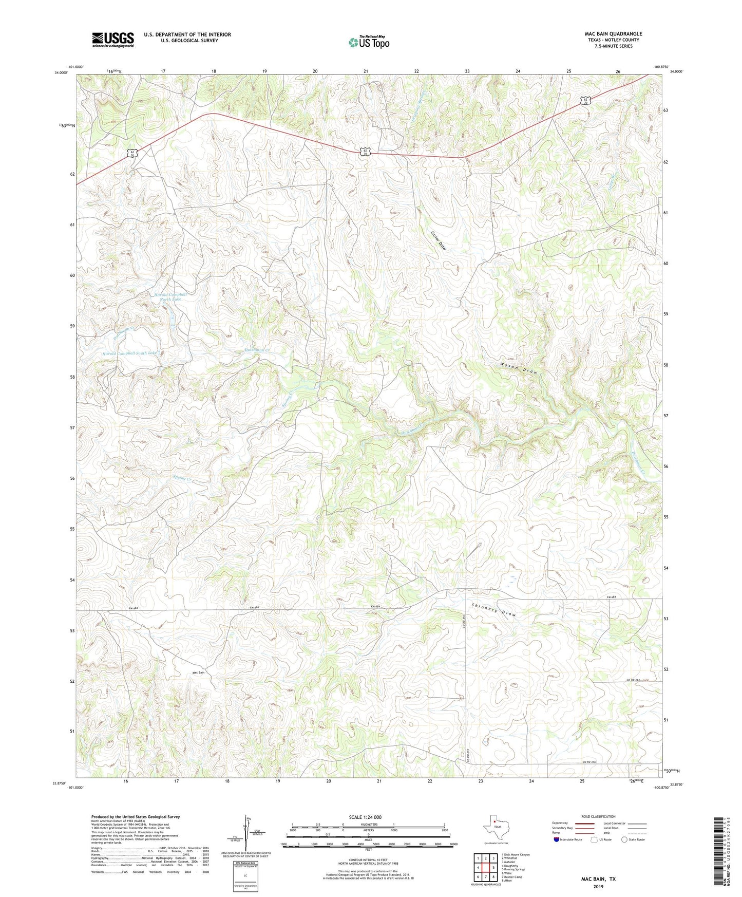Mac Bain Texas US Topo Map Image