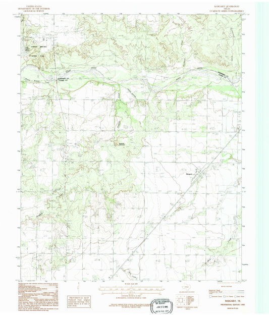 Classic USGS Margaret Texas 7.5'x7.5' Topo Map Image