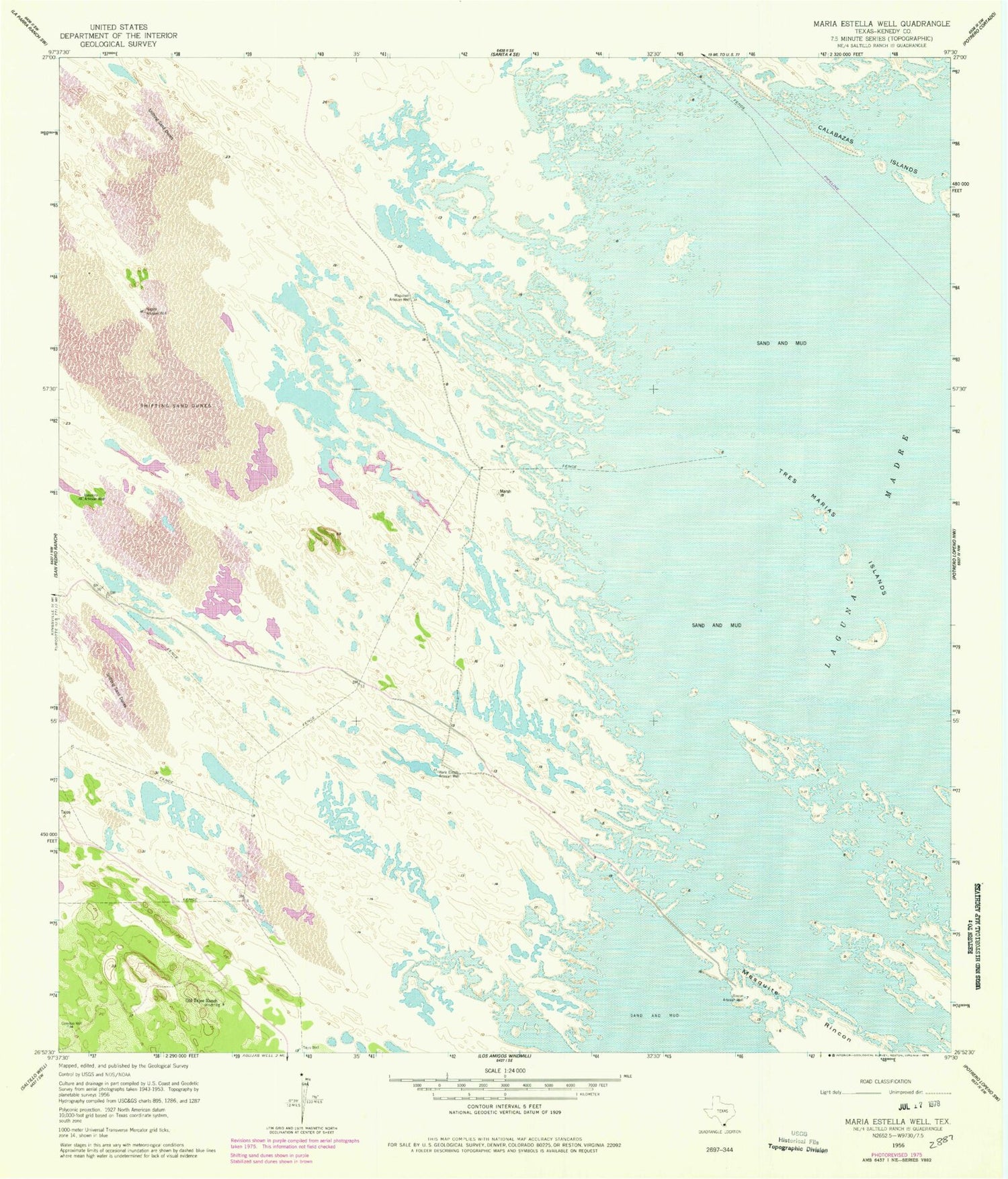 Classic USGS Maria Estella Well Texas 7.5'x7.5' Topo Map Image