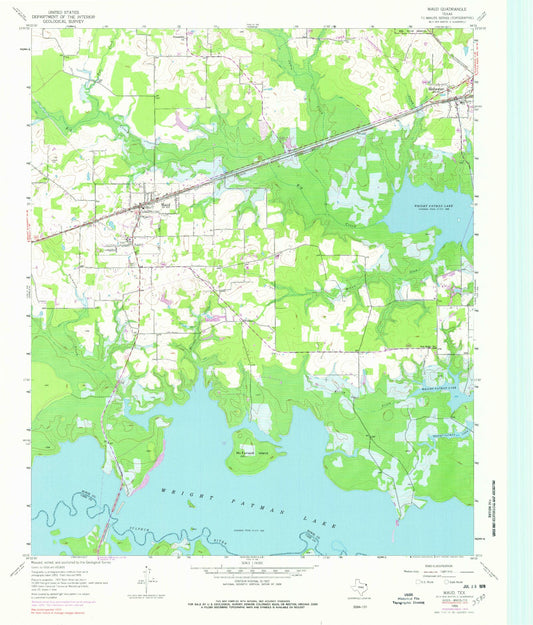 Classic USGS Maud Texas 7.5'x7.5' Topo Map Image