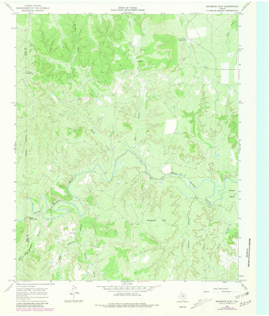 Classic USGS Maverick Flat Texas 7.5'x7.5' Topo Map Image