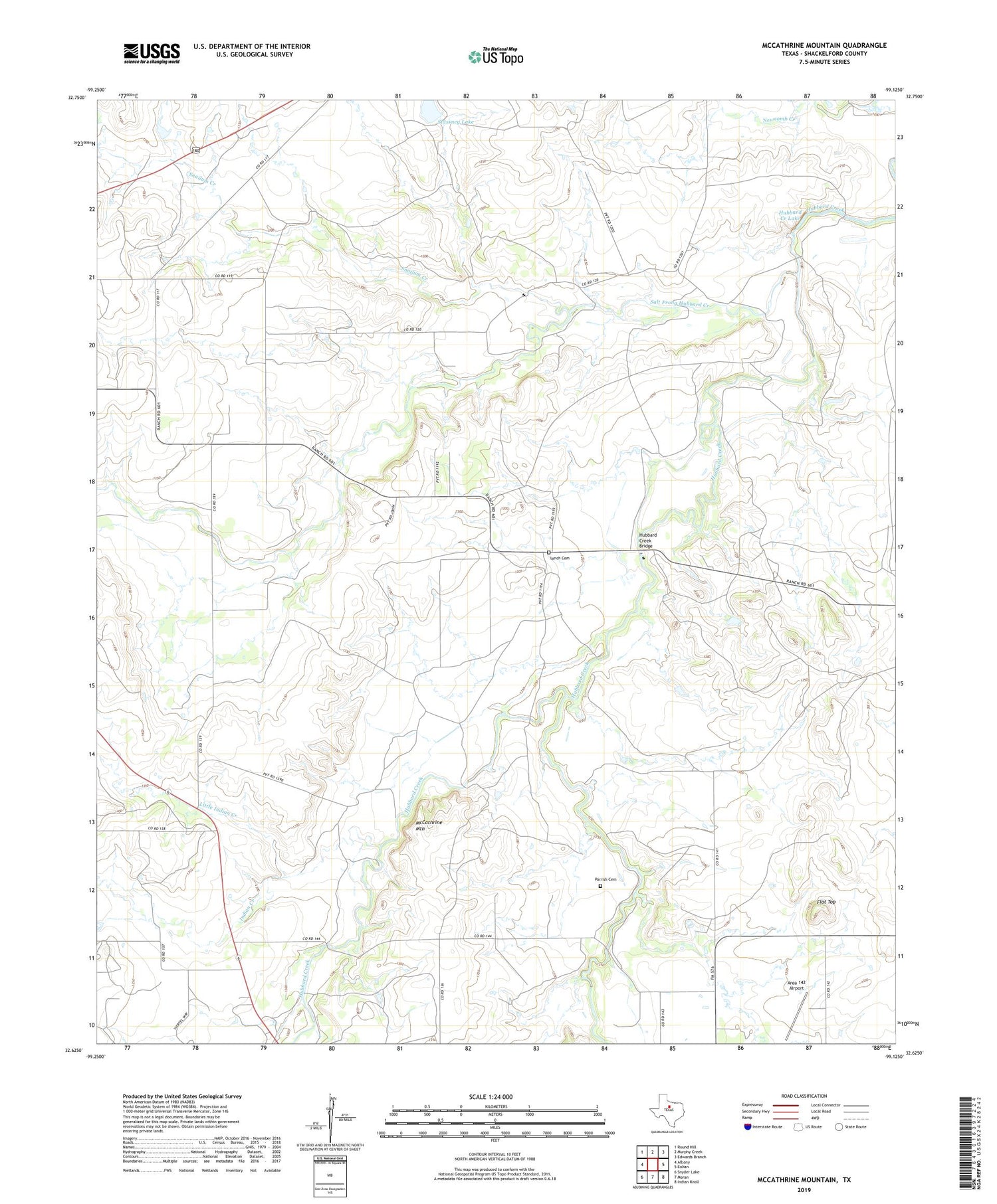 McCathrine Mountain Texas US Topo Map Image