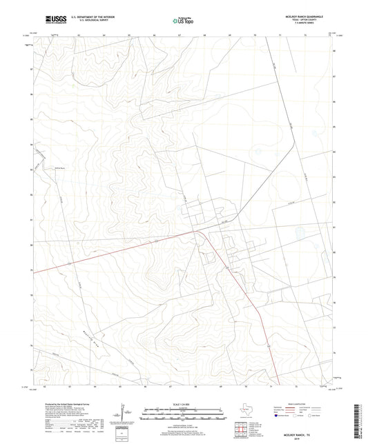 McElroy Ranch Texas US Topo Map Image
