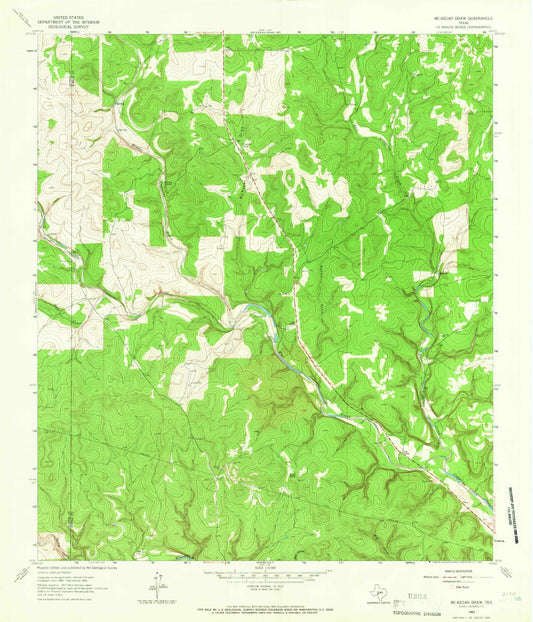 Classic USGS McKegan Draw Texas 7.5'x7.5' Topo Map Image