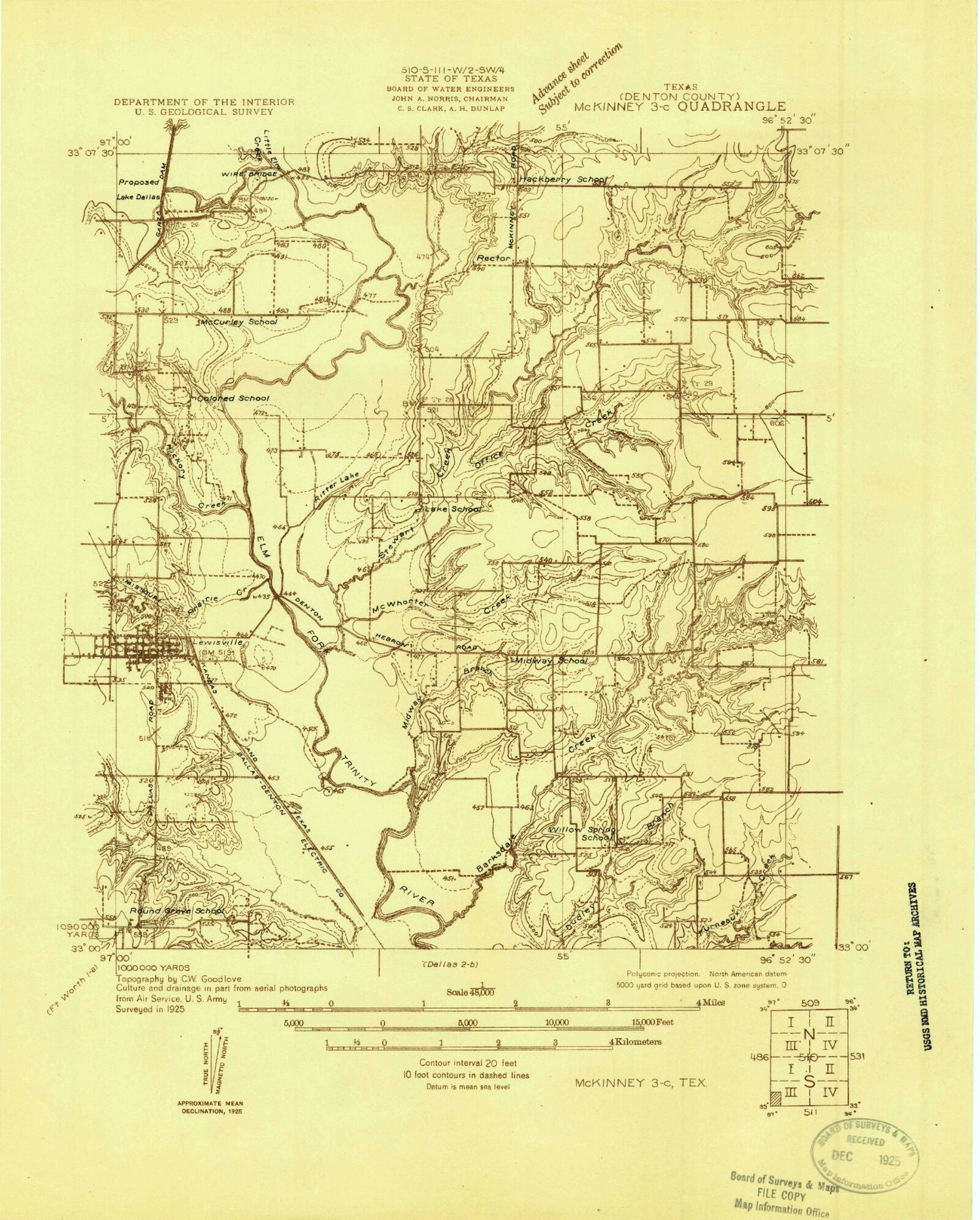 Classic USGS Lewisville East Texas 7.5'x7.5' Topo Map Image
