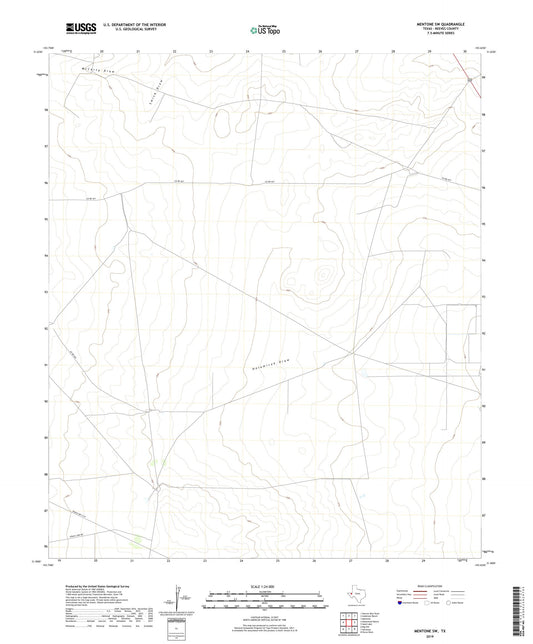 Mentone SW Texas US Topo Map Image