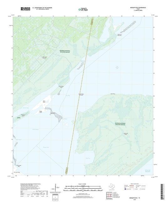 Mesquite Bay Texas US Topo Map Image