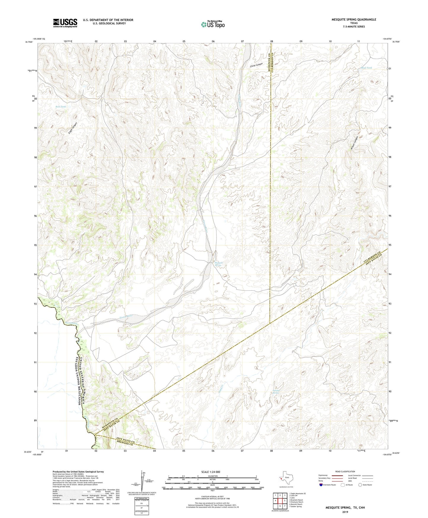 Mesquite Spring Texas US Topo Map Image