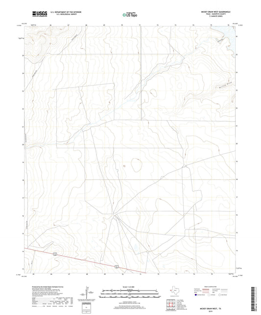 Mickey Draw West Texas US Topo Map Image