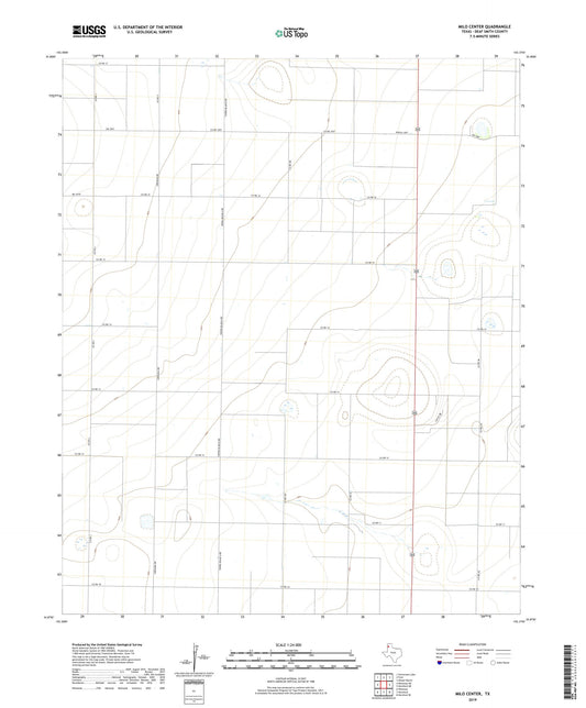 Milo Center Texas US Topo Map Image