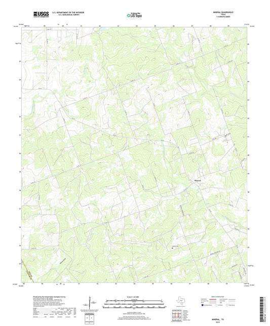 Mineral Texas US Topo Map Image