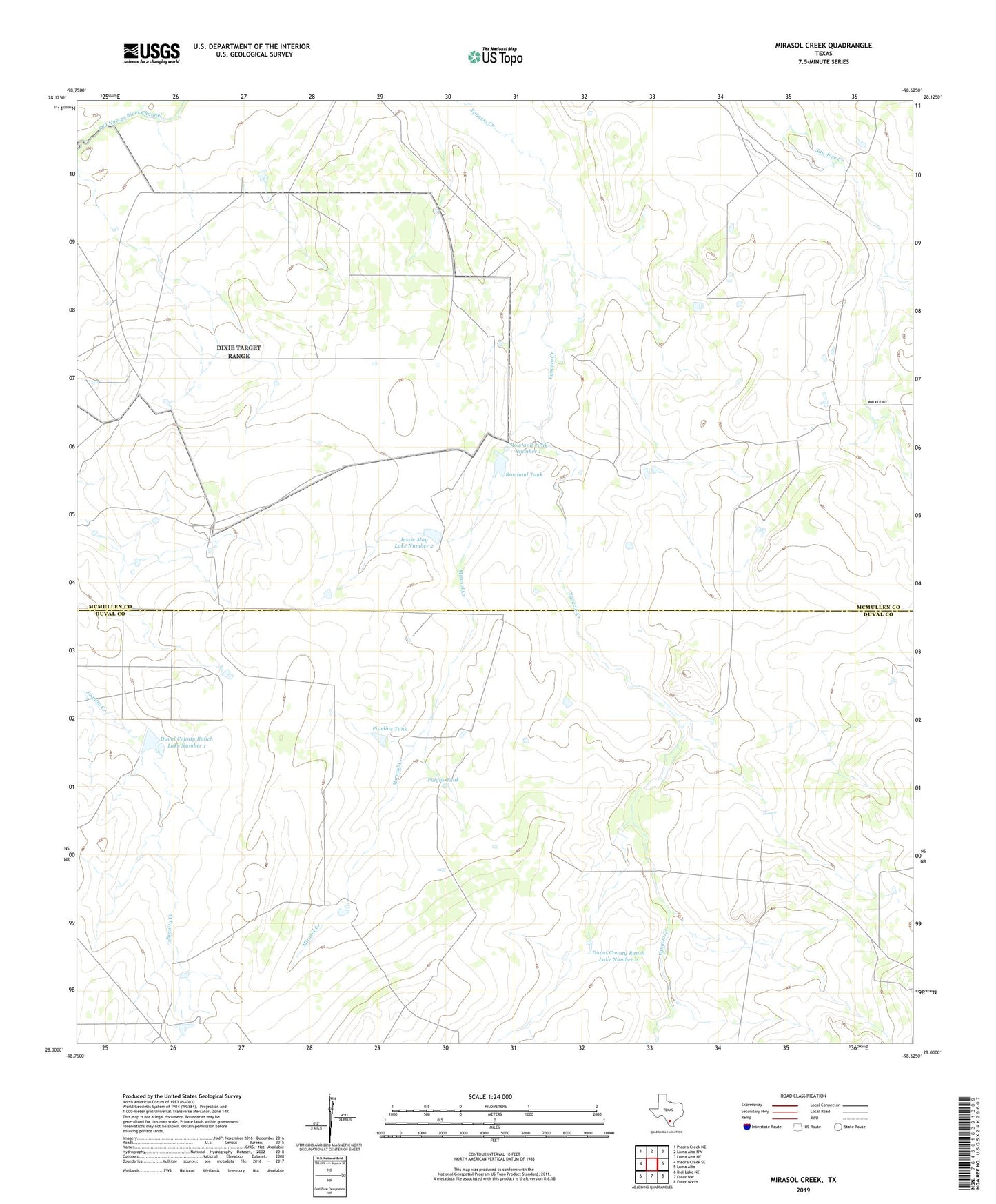 Mirasol Creek Texas US Topo Map Image