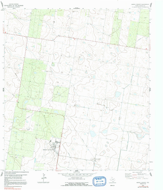 Classic USGS Monte Christo Texas 7.5'x7.5' Topo Map Image