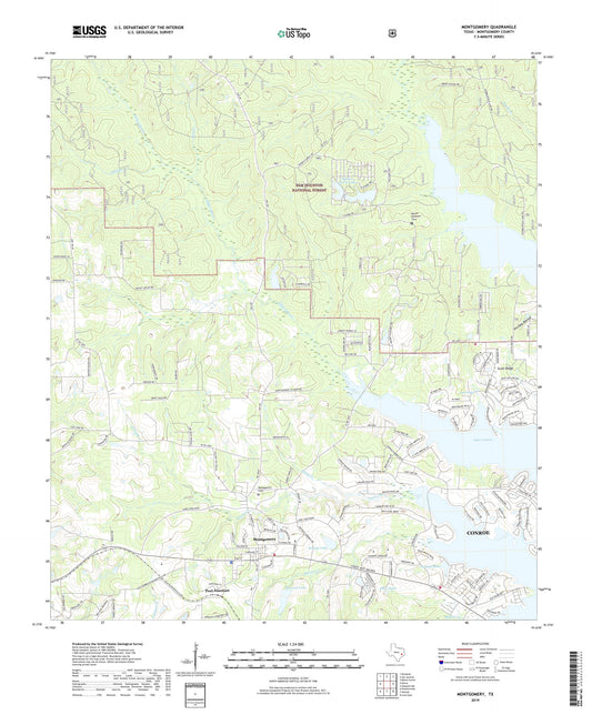Montgomery Texas US Topo Map Image