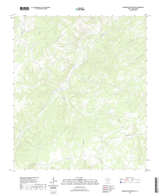 Monument Mountain SE Texas US Topo Map Image