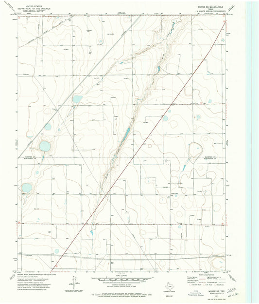 Classic USGS Morse SE Texas 7.5'x7.5' Topo Map Image