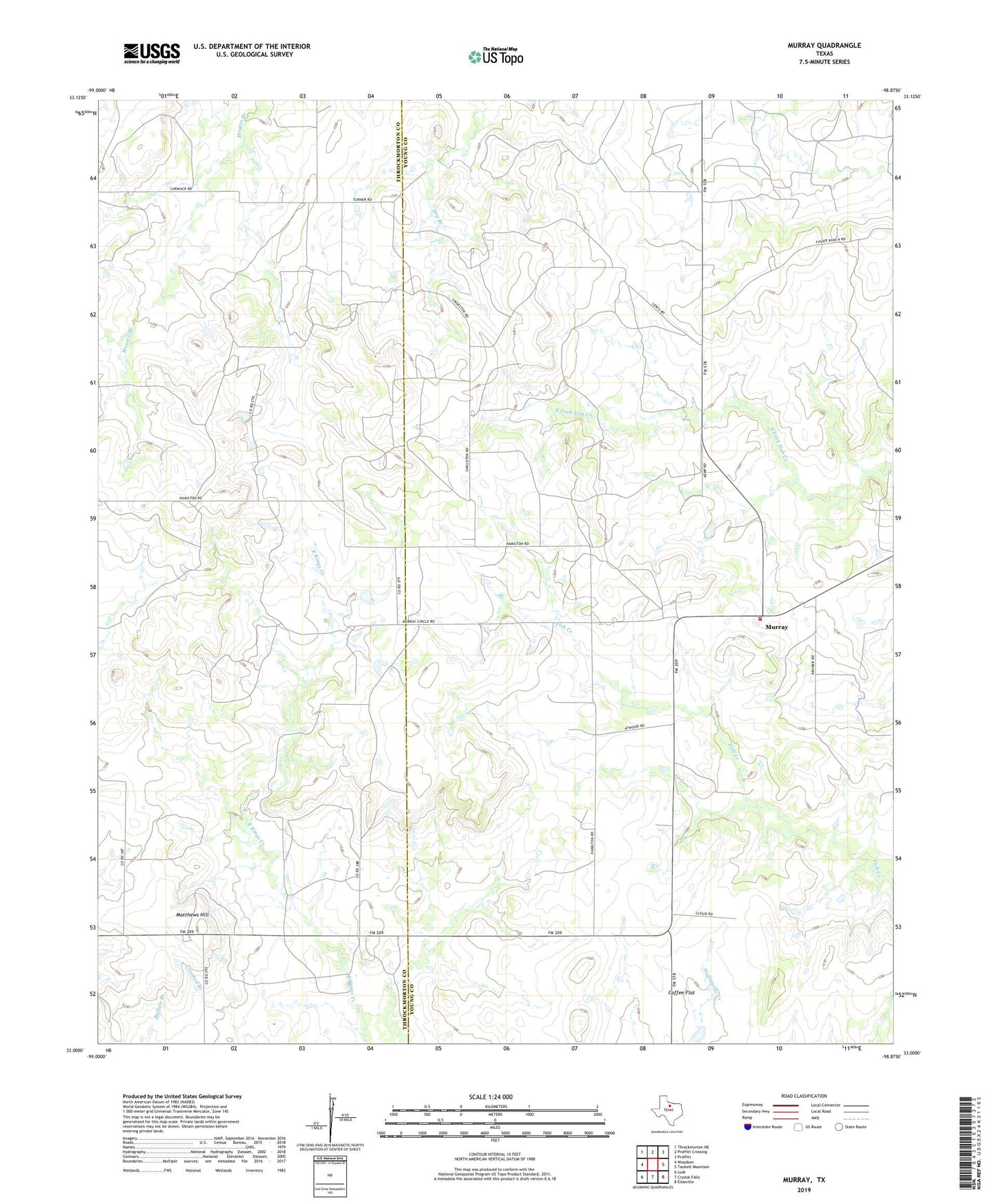 Murray Texas US Topo Map Image