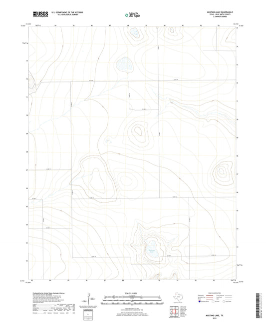 Mustang Lake Texas US Topo Map Image