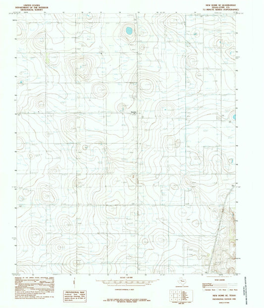 Classic USGS New Home SE Texas 7.5'x7.5' Topo Map Image