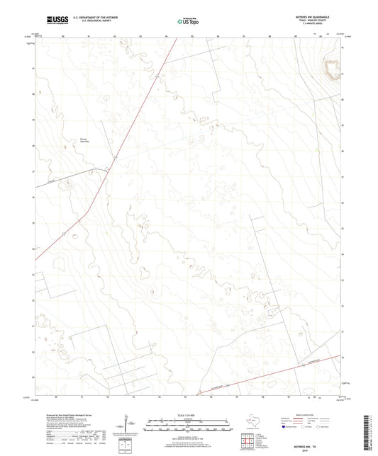Notrees NW Texas US Topo Map Image