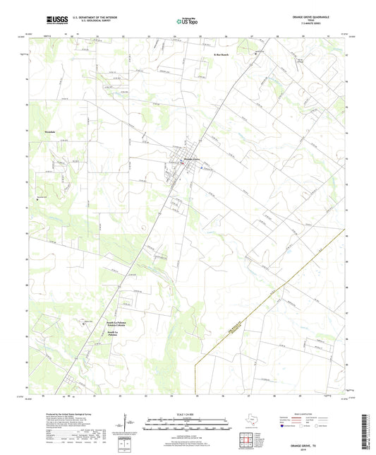 Orange Grove Texas US Topo Map Image