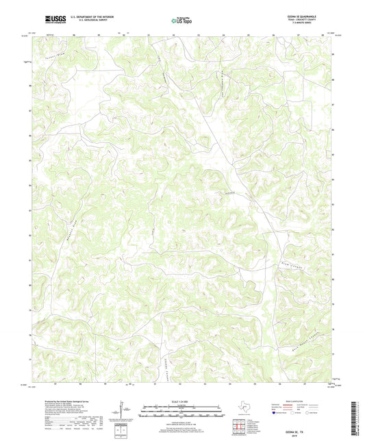 Ozona SE Texas US Topo Map Image