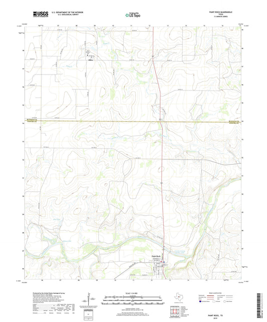 Paint Rock Texas US Topo Map Image