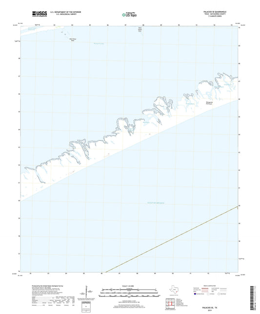 Palacios SE Texas US Topo Map Image