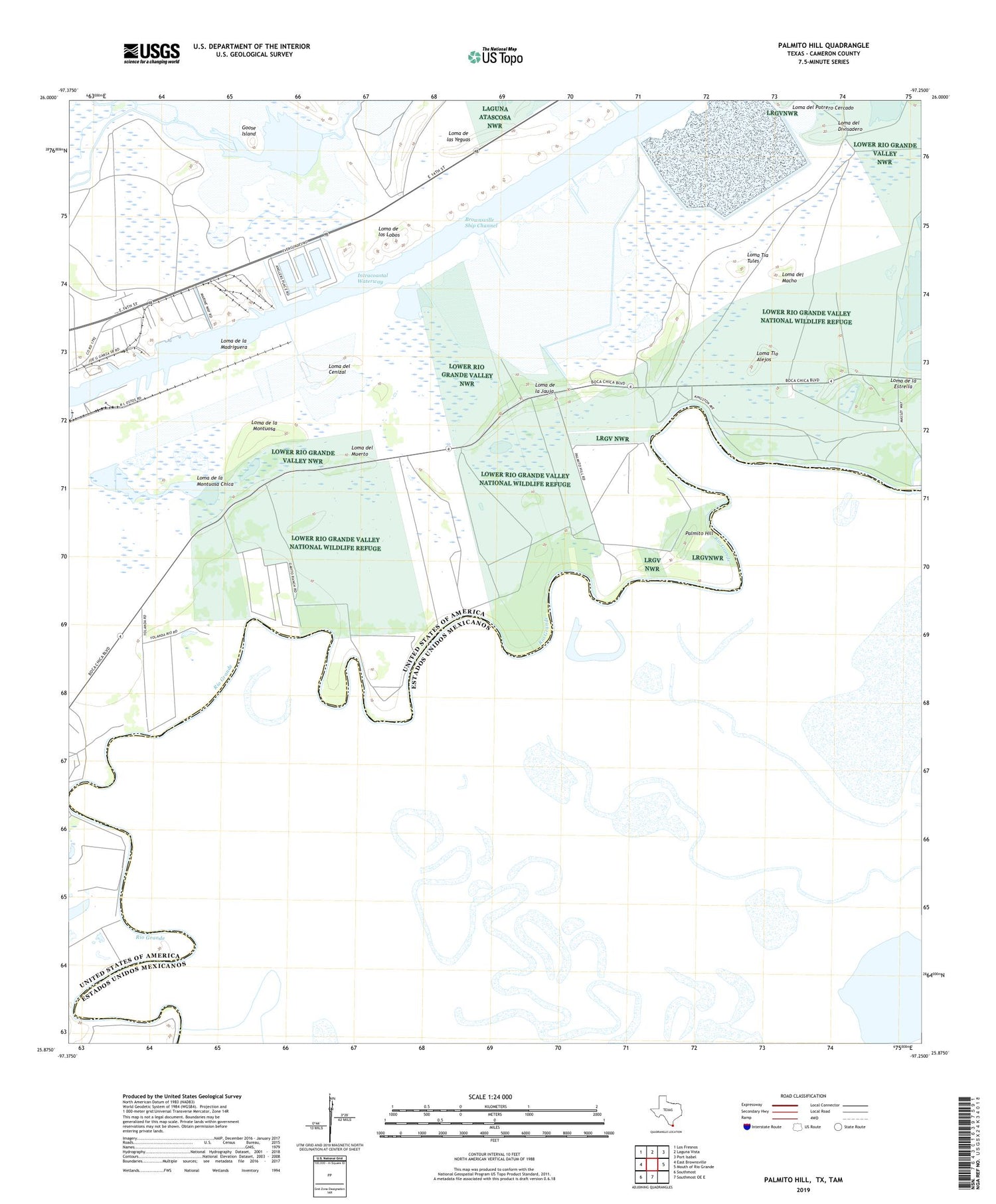 Palmito Hill Texas US Topo Map Image